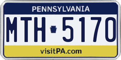PA license plate MTH5170