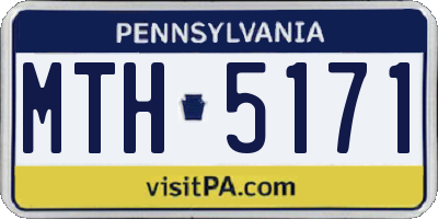 PA license plate MTH5171
