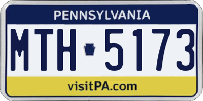 PA license plate MTH5173