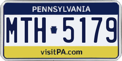 PA license plate MTH5179