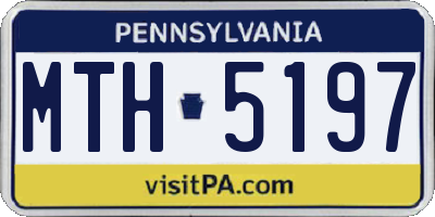 PA license plate MTH5197