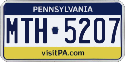 PA license plate MTH5207