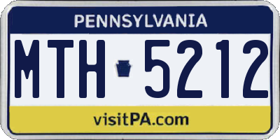 PA license plate MTH5212