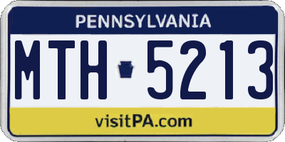 PA license plate MTH5213