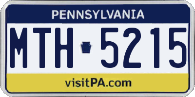 PA license plate MTH5215
