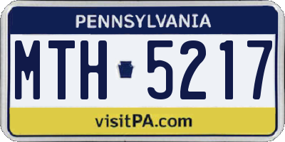 PA license plate MTH5217