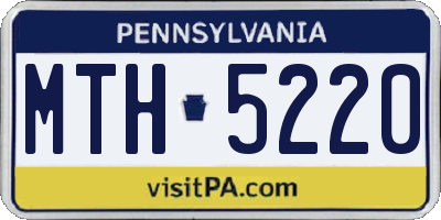 PA license plate MTH5220