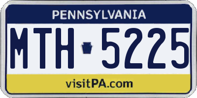PA license plate MTH5225