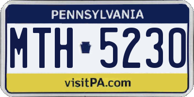 PA license plate MTH5230