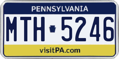 PA license plate MTH5246