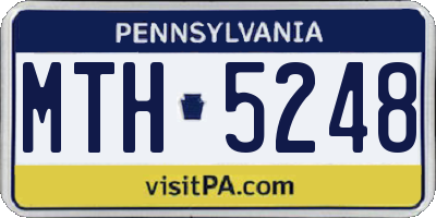 PA license plate MTH5248