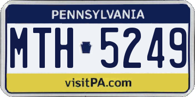 PA license plate MTH5249