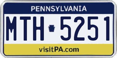 PA license plate MTH5251