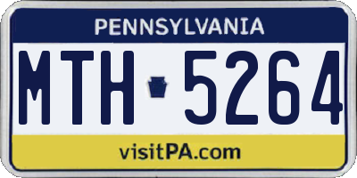 PA license plate MTH5264