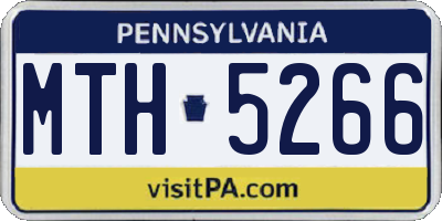 PA license plate MTH5266