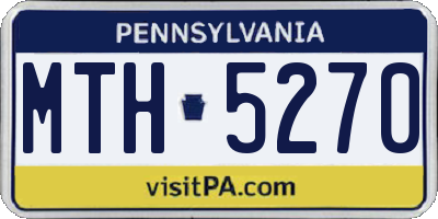PA license plate MTH5270