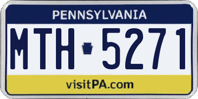 PA license plate MTH5271