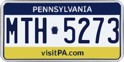 PA license plate MTH5273