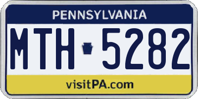 PA license plate MTH5282