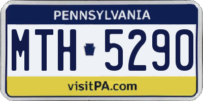 PA license plate MTH5290