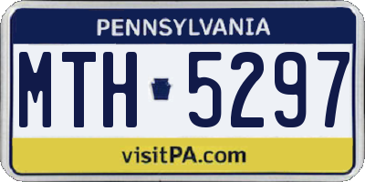 PA license plate MTH5297
