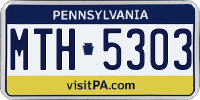PA license plate MTH5303