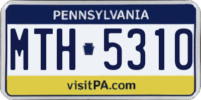PA license plate MTH5310