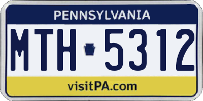 PA license plate MTH5312