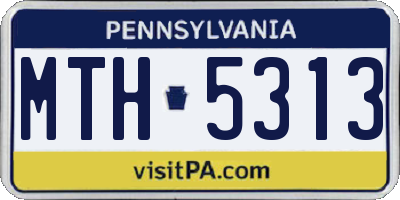 PA license plate MTH5313