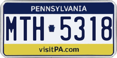 PA license plate MTH5318