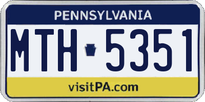 PA license plate MTH5351