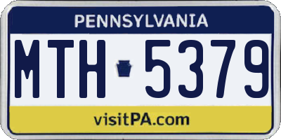 PA license plate MTH5379