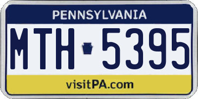 PA license plate MTH5395