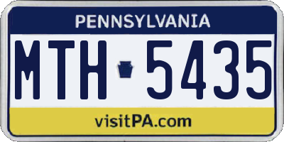 PA license plate MTH5435