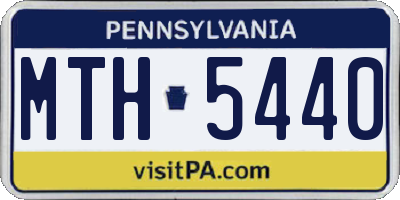 PA license plate MTH5440
