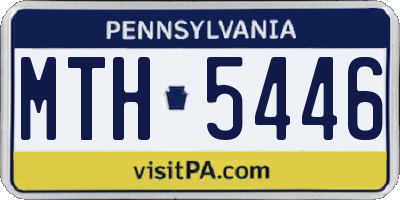 PA license plate MTH5446