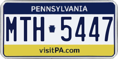 PA license plate MTH5447