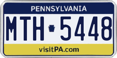 PA license plate MTH5448
