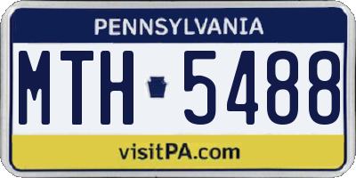 PA license plate MTH5488