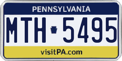 PA license plate MTH5495
