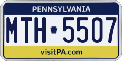 PA license plate MTH5507