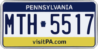 PA license plate MTH5517