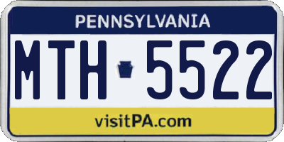 PA license plate MTH5522