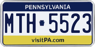 PA license plate MTH5523