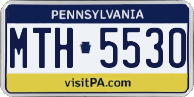 PA license plate MTH5530
