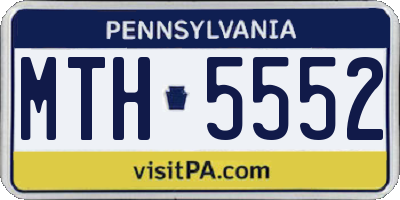 PA license plate MTH5552