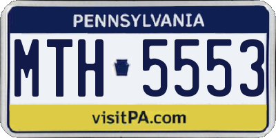 PA license plate MTH5553