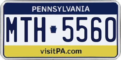 PA license plate MTH5560