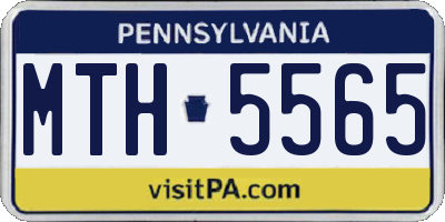 PA license plate MTH5565