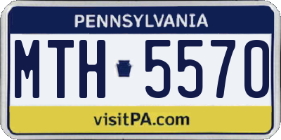PA license plate MTH5570